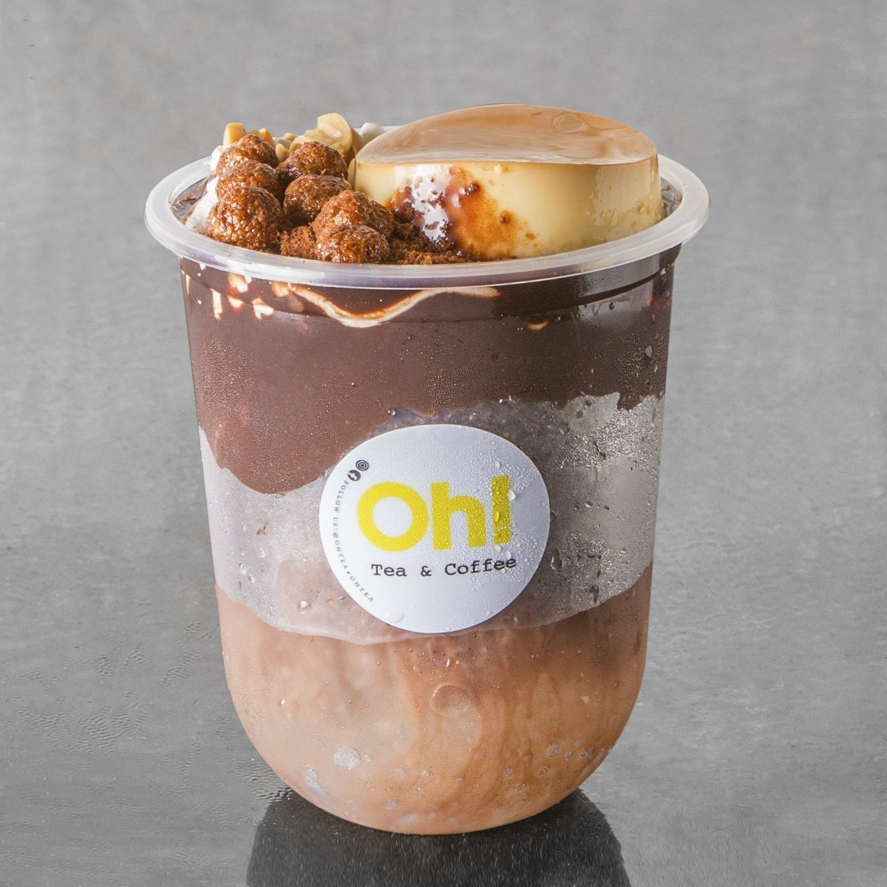 Milo dầm kem cheese flan